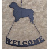 CLUMBER SPANIEL WELCOME SIGN